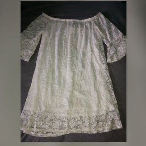 White plus size dress